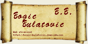Bogić Bulatović vizit kartica